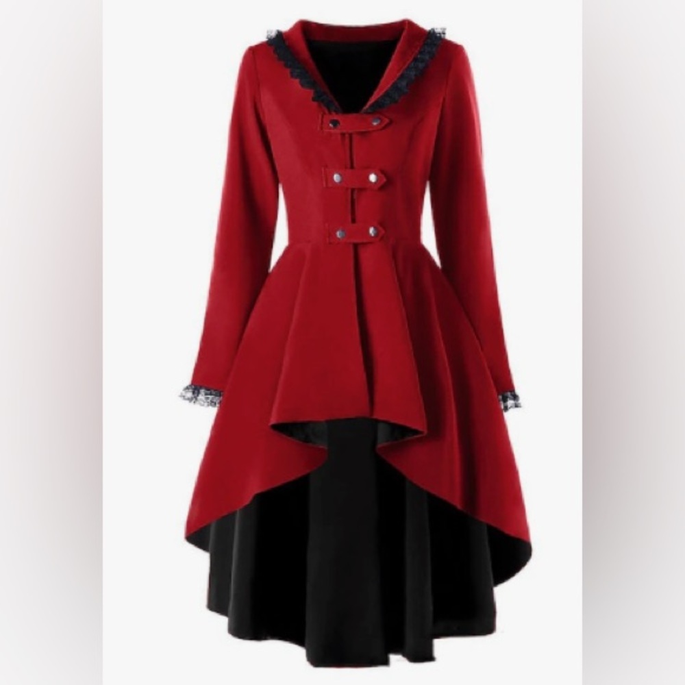 Retro Vintage Punk and Gothic Steampunk Vampire Showman Cosplay Coat